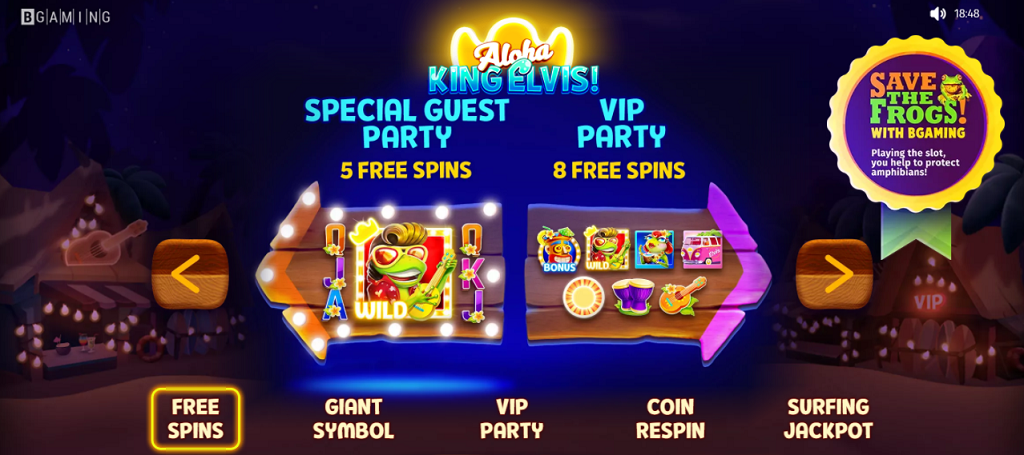 Aloha King Elvis Free Spins Feature