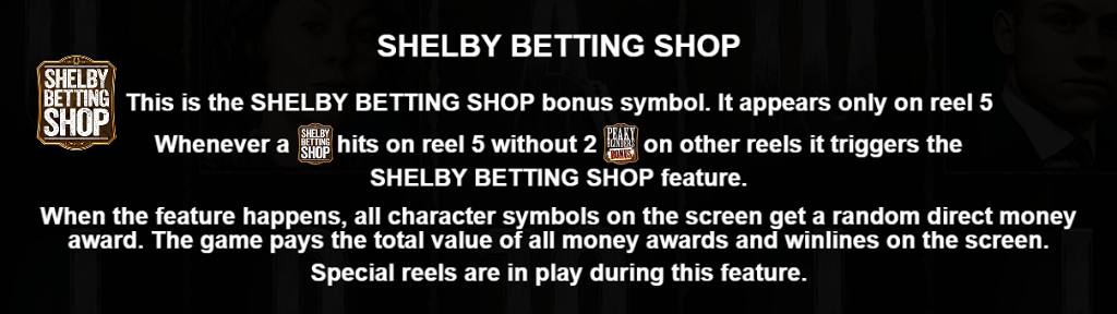 Peaky Blinders Shelby Betting Shop