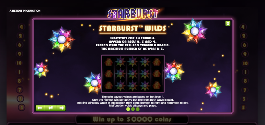Starburst Slot Game Wild Feature