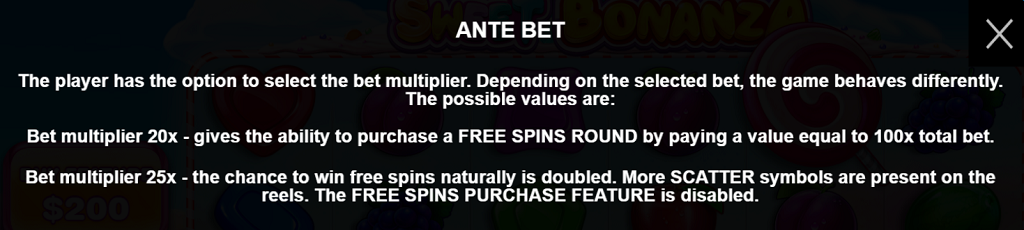 Ante Bet Feature