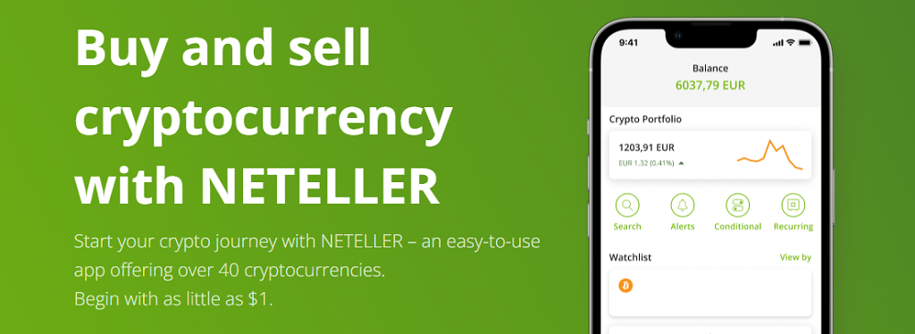 Buy/Sell Crypto with Neteller