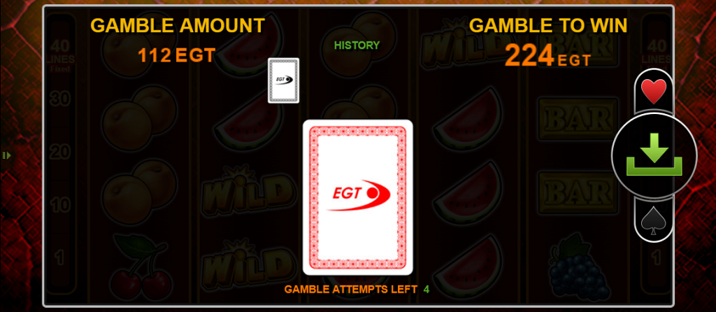 The Flaming Hot slot game Gamble Feature