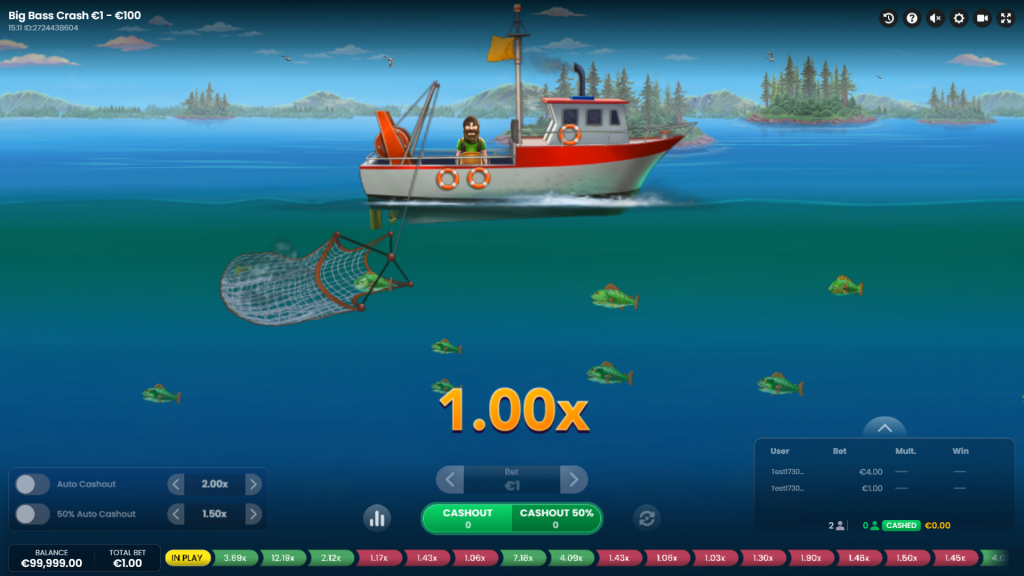 Big Bass Crash Casino Game