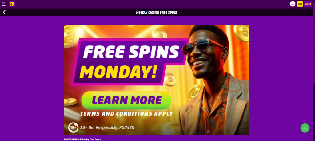 Bongo Bongo Monday's Free Spins