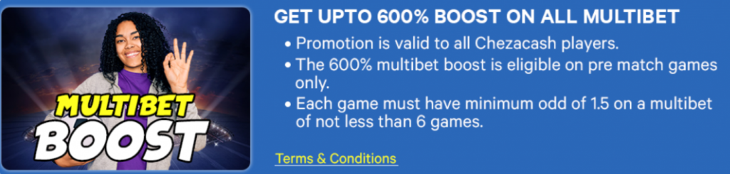 Multibet Boost at Chezacash Casino