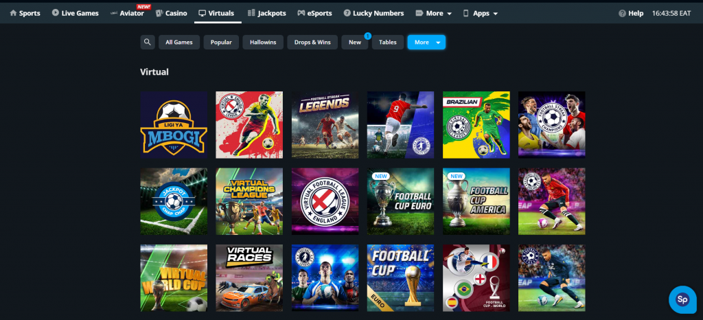 SportPesa Kenya Virtual Games