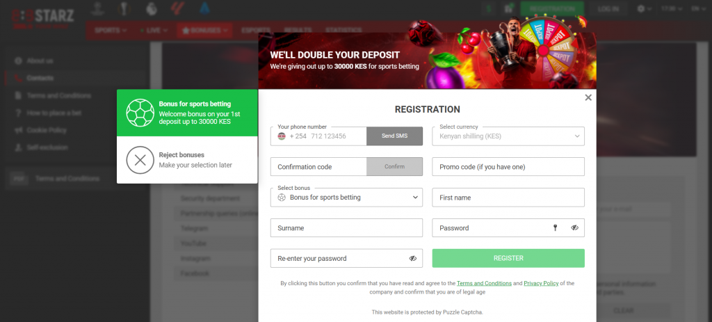 888Starz Casino Kenya Registration